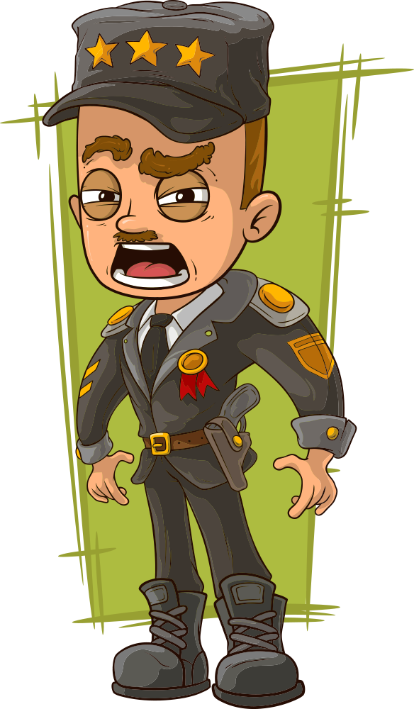 Cartoon Army General Royalty-free - Drawing (584x1000)