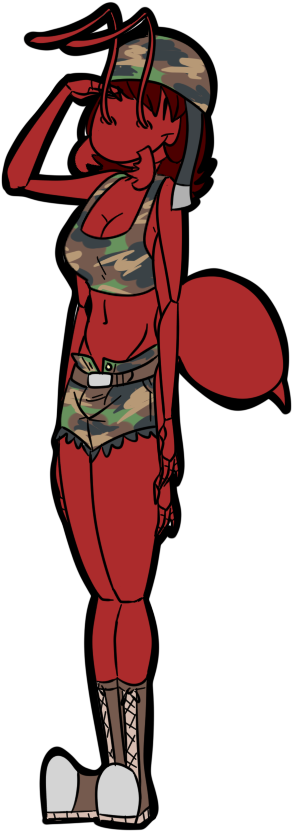 Ant Soldier By Wolfytails - Cartoon (315x864)