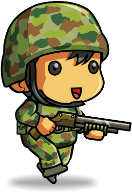 Tiny Soldier - Army Cartoon (600x500)