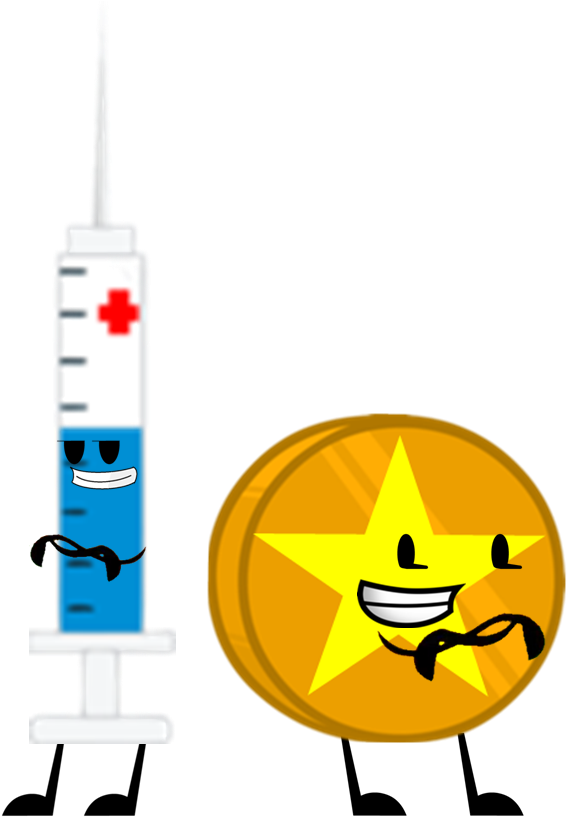 Star Coin With Syringe By Ultrajacob2016 - Smiley (577x819)