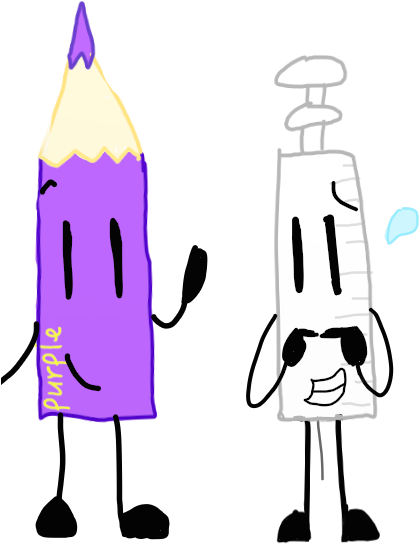 Colored Pencil And Syringe By Yoshijr11 - Pencil (430x679)