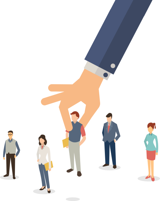 Recruitment Software Tool - Hand Picking Up Illustration (537x675)