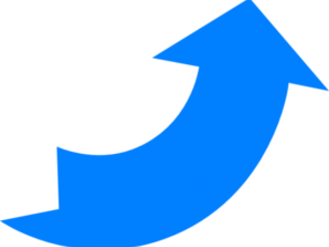 Curved Arrow Clipart - Curved Arrow Right Up (640x480)