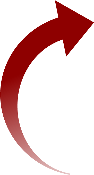 Curved Arrow Clipart - Red Curvedup Arrow (390x698)