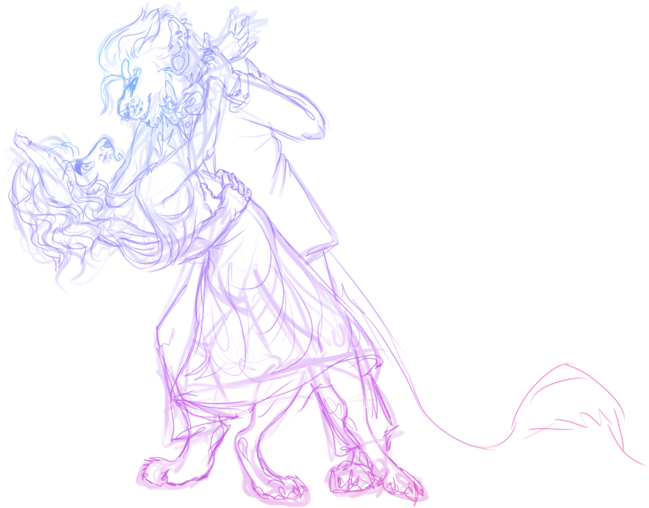 Just Another Anthro Sketch By Borzoi-lover - Sketch (1016x786)