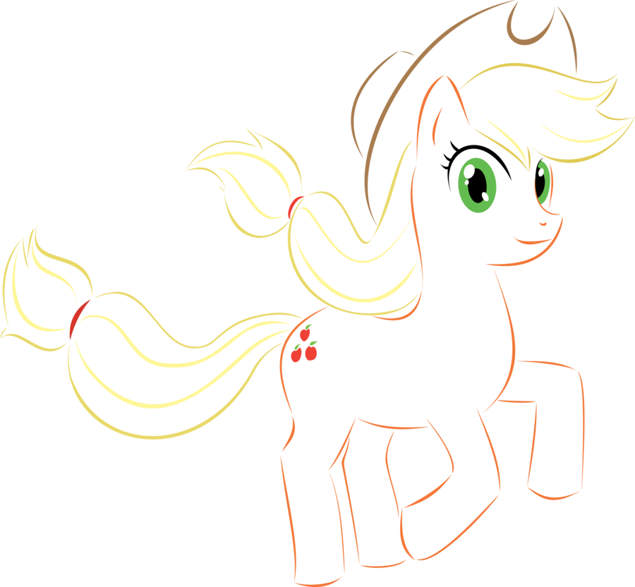Applejack Pony Line Art White Mammal Vertebrate Nose - Cartoon (900x832)