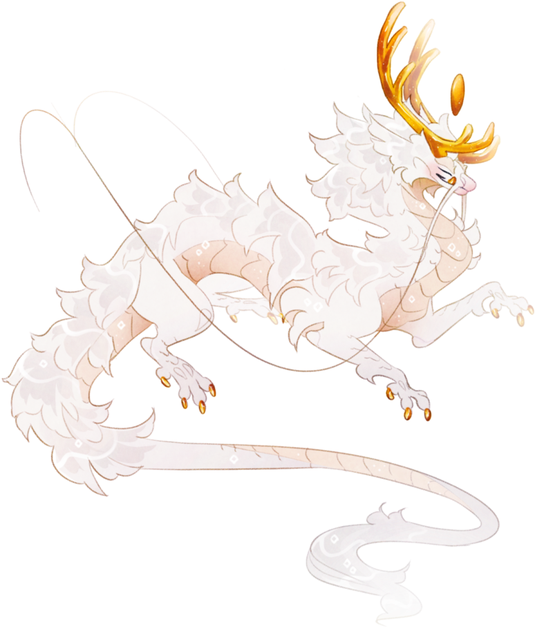 Golden And White Dragon By Shegoran - White Dragon (830x963)