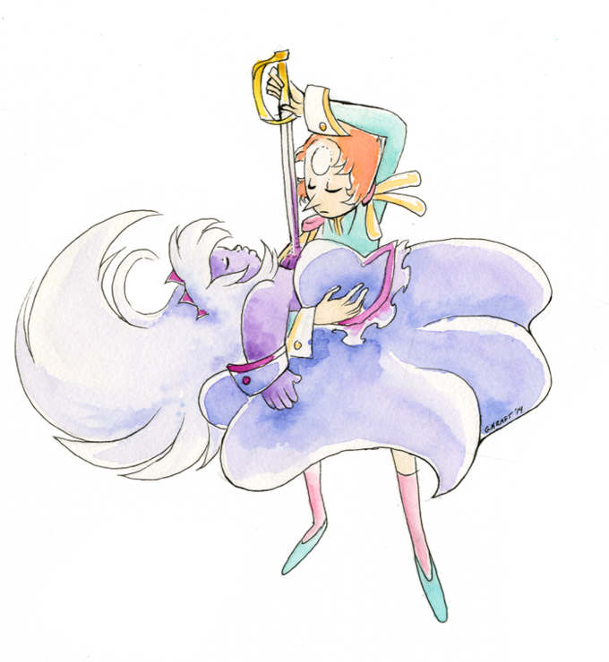 0 レレ 6 Utena Tenjô Garnet Vertebrate Art Fictional - Pearl Steven Universe Utena (680x740)