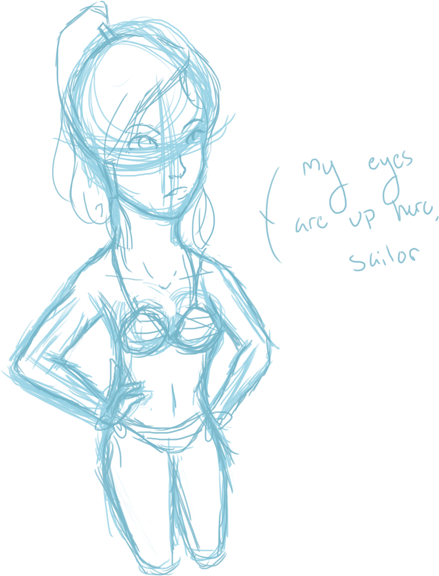 Bikini Korra Sketch By Neon-rage - Sketch (1024x1365)