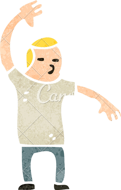 Cartoon Woman Raising Hands In Air - Cartoon (512x800)