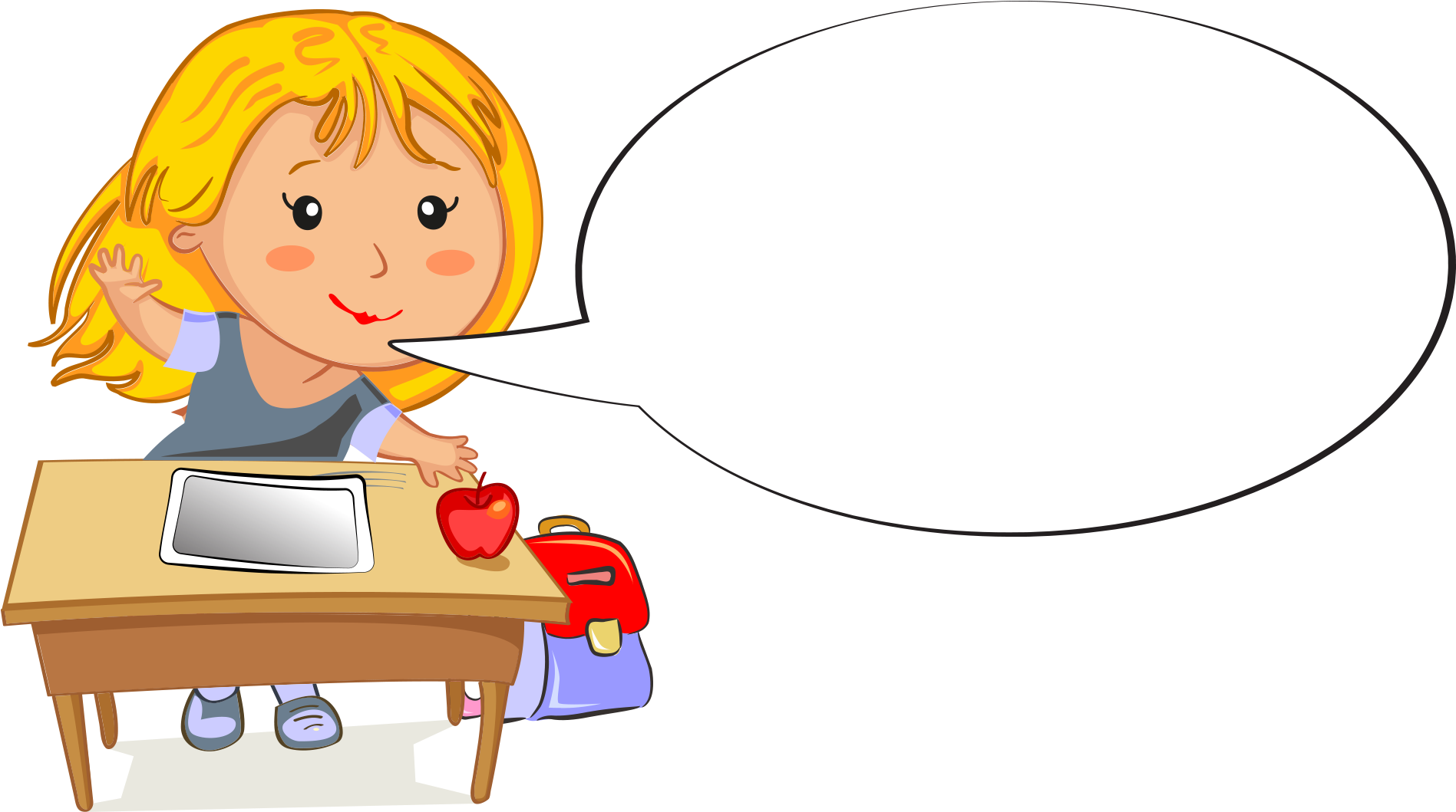 Clipart Illustration Of A Little School Boy Sitting - Cartoon (1920x1080)