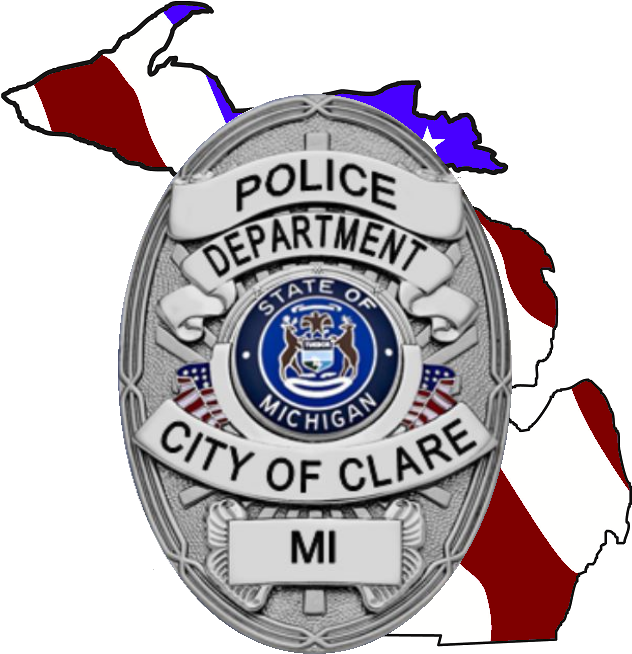Clare Police Dept - Wispr Badge Oval Car Magnet (646x665)
