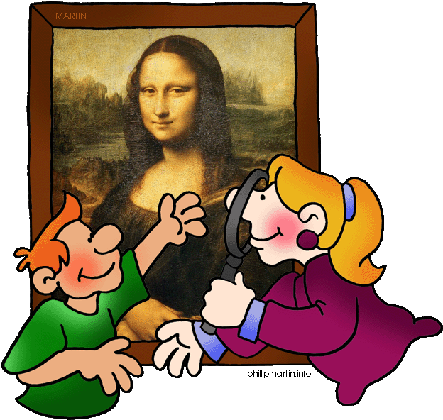 Leonardo Da Vinci Clipart Leonardo Da Vinci Animated - Mona Lisa Elements Of Art (648x631)