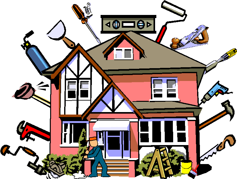 Roof Clipart Home Improvement - Home Repairs And Maintenance (781x586)