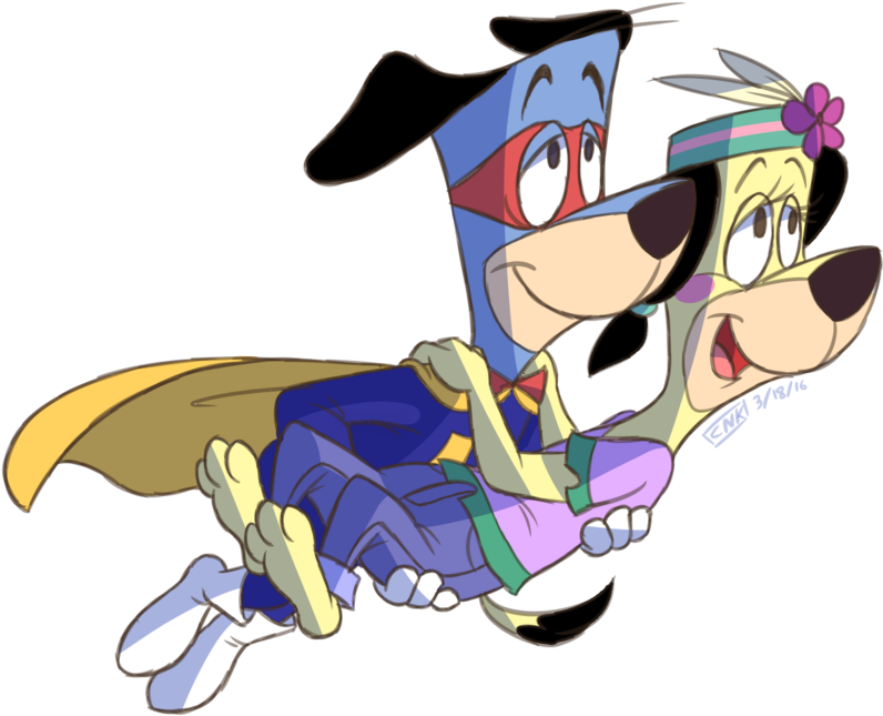 Huckle Hero And Desert Flower By Maudedraws - Huckleberry Hound Desert Flower (900x744)