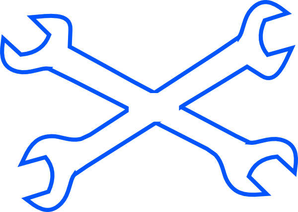 Wrenches Clip Art At Clker - Spanners Crossing (600x426)