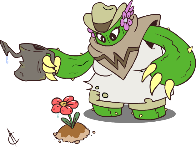 Desert Flower By Atrox-c - Cartoon (627x470)