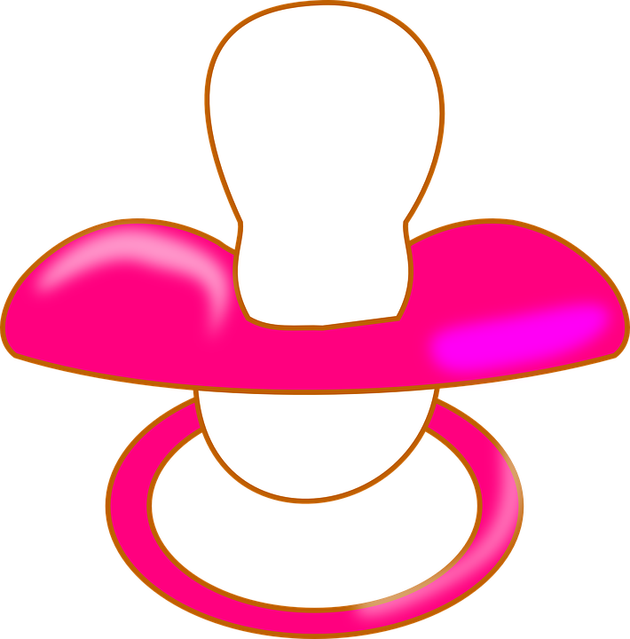 Pink Spoons Cliparts 8, Buy Clip Art - Cartoon Pink Baby Dummy (710x720)