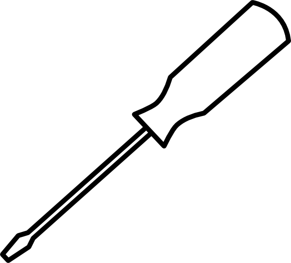 Screw Driver Clip Art At Clker - Ancient Chinese Weapon Ji (600x542)