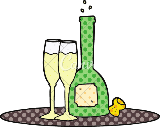Pin Champagne Clip Art Transparent - Pin Champagne Clip Art Transparent (550x436)
