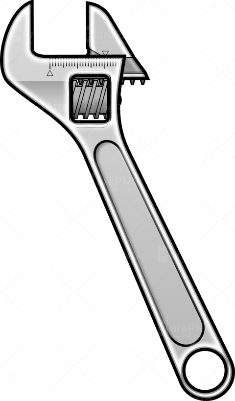 Spanner Clipart Wrench - Adjustable Wrench Clipart (480x819)