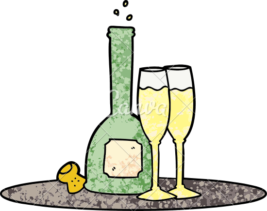 Pin Champagne Clip Art Transparent - Pin Champagne Clip Art Transparent (550x436)