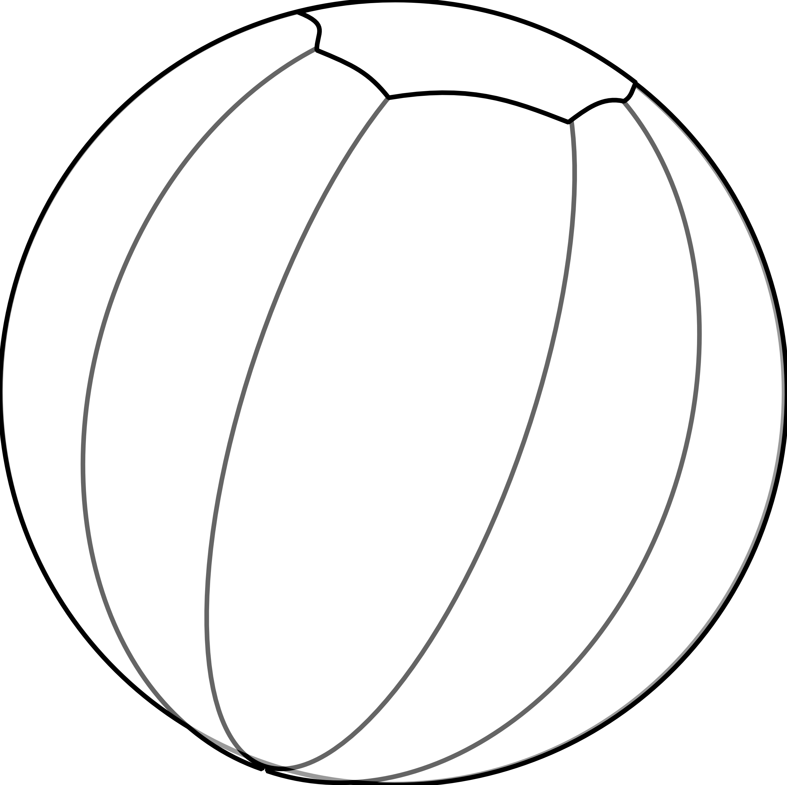 Beach Ball Clipart Ballblack - Player Icon White Png (2555x2548)