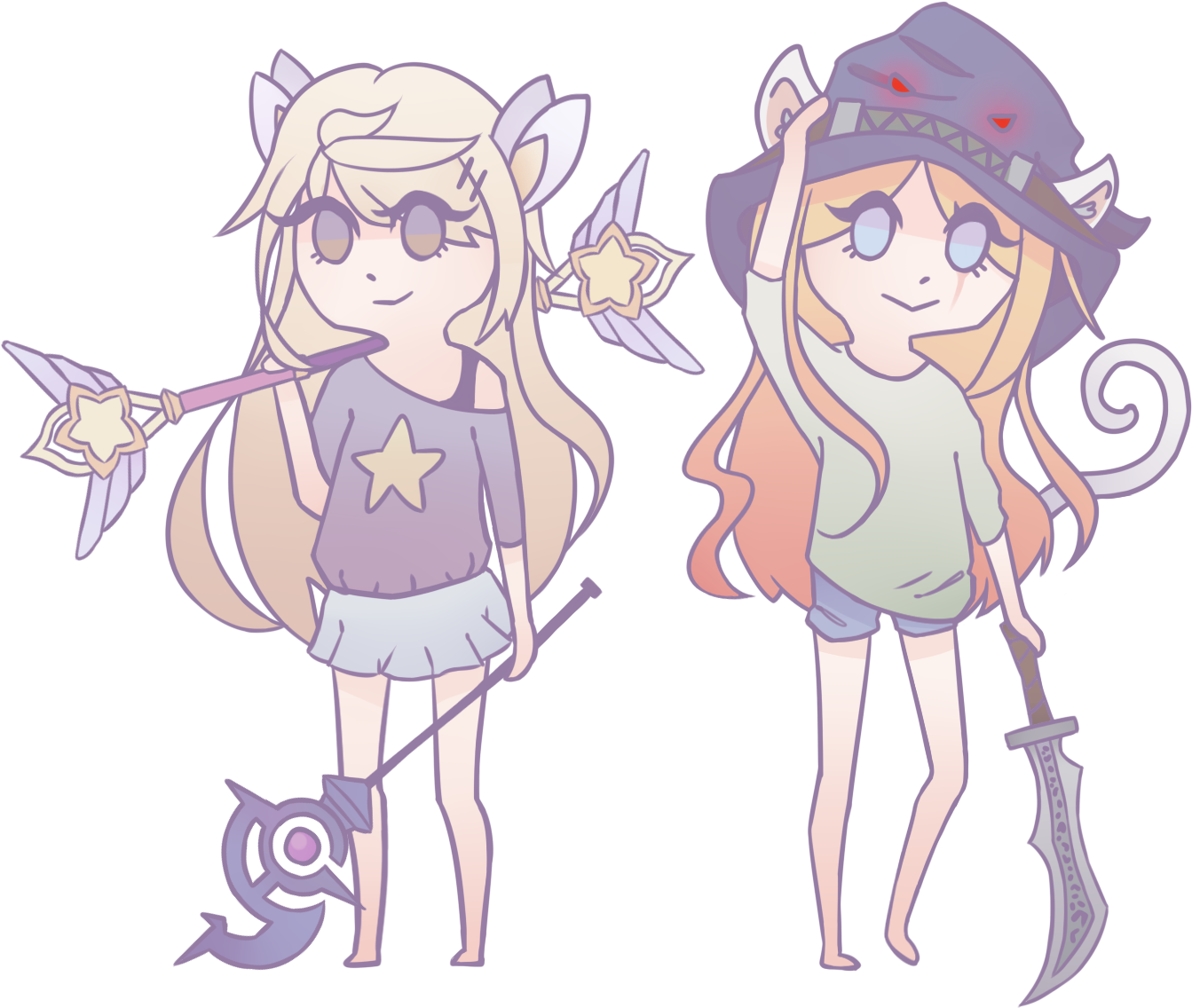 Some Crossover Art Of Ali's Favorite Champion And Skin - Cartoon (1558x1288)