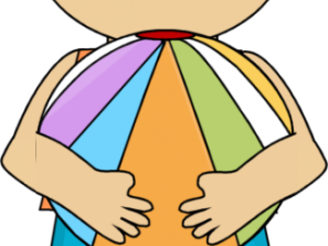 Beach Ball Clipart Kids - Kid At The Beach Clipart (640x480)