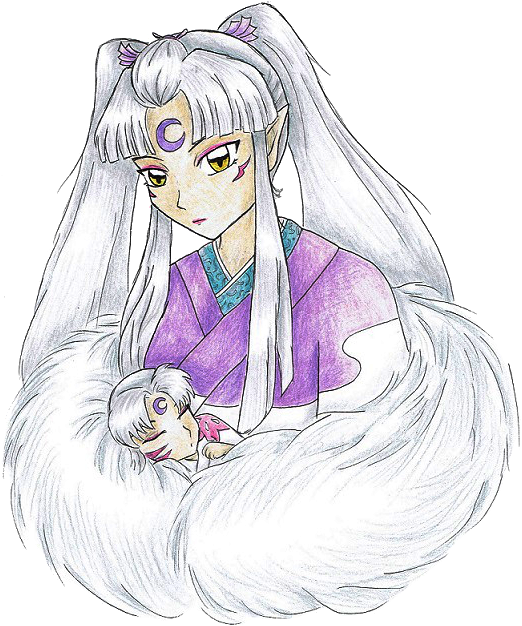 Sesshōmaru Rin Mangaka Inuyasha Sketch - Inuyasha Sesshomaru Mother (548x660)