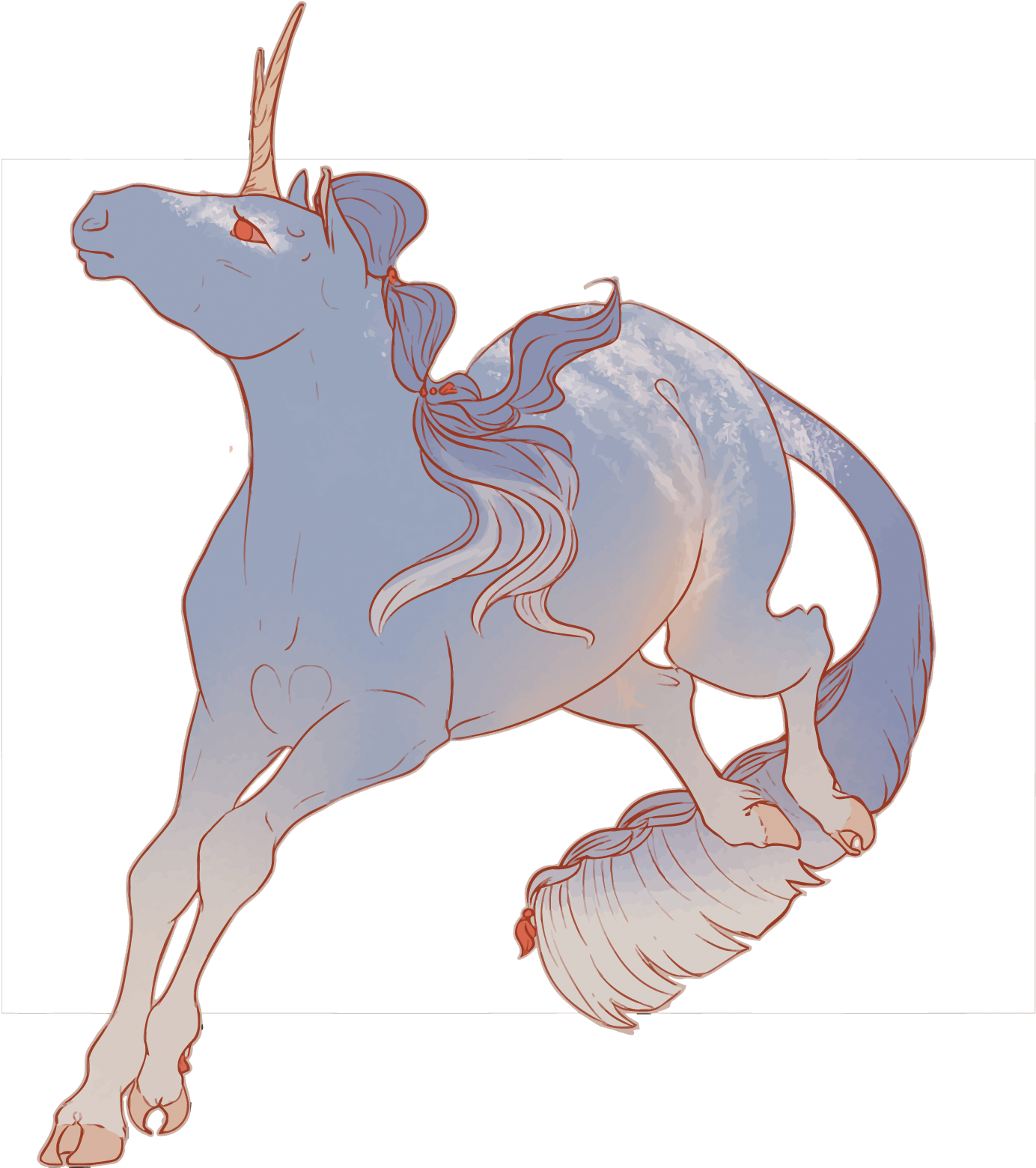 Horse Unicorn Illustration - Unicorn (1500x1650)