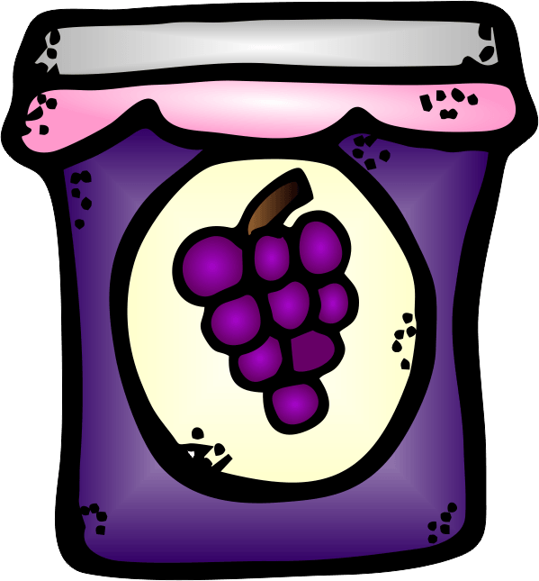 Peanut Butter And Jelly Clipart - Grape Jelly Clipart (599x645)