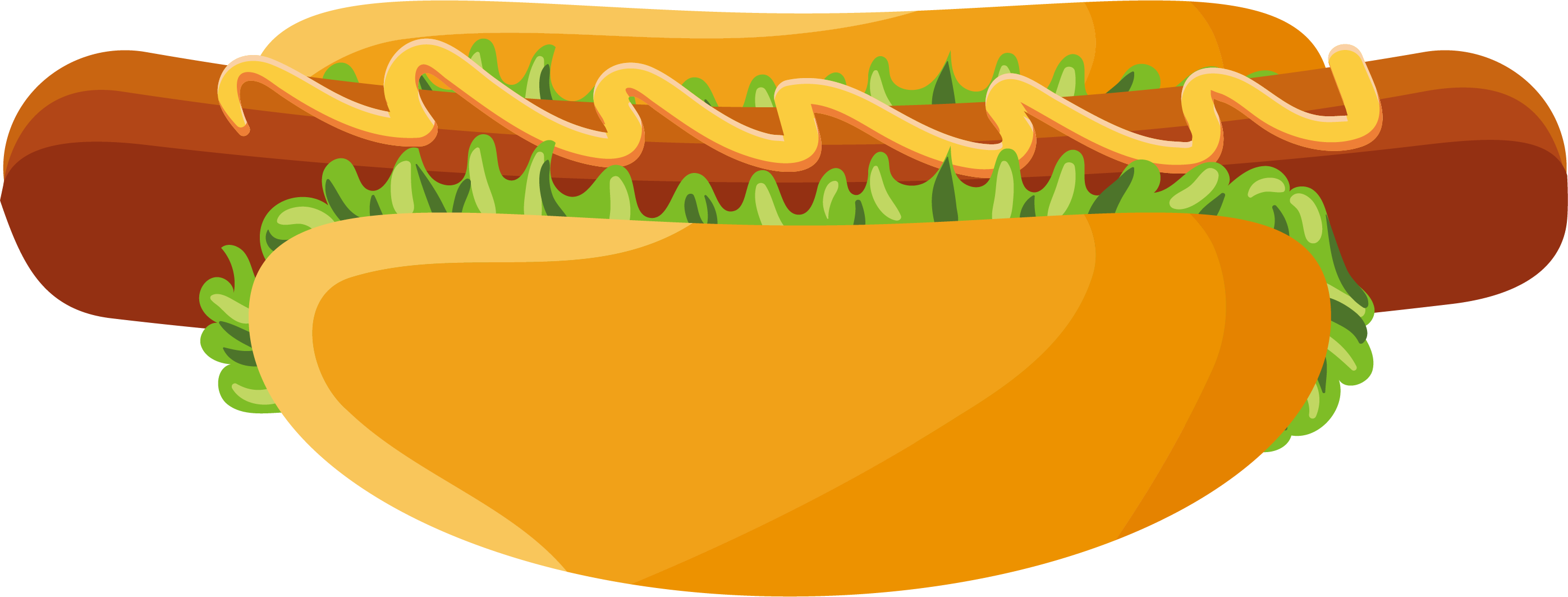 Hot Dog Sausage Fast Food - Hot Dog Sausage Fast Food (2794x1063)