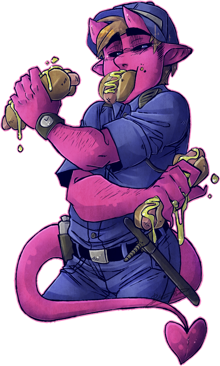 Chase Demon Police-btd Oc By Blasticheart - Blasticheart Pg (861x1278)