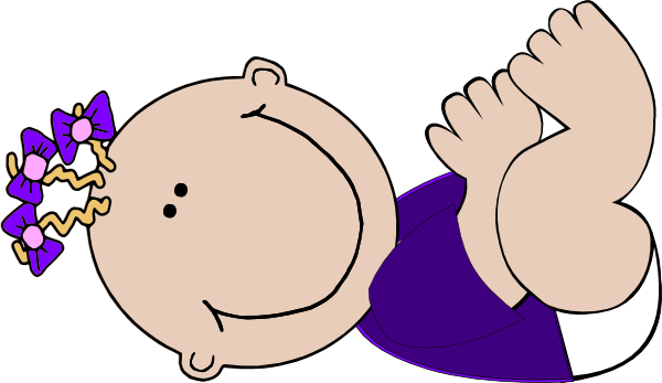 Baby Girl Clip Art (600x347)