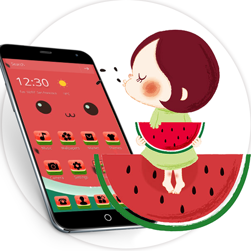 Melon Clipart Tembikai - Watermelon Cartoon (512x512)