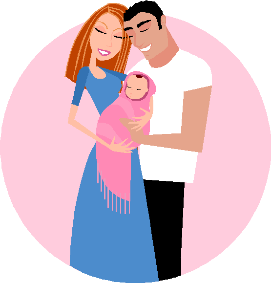 Mom Dad And Baby Clipart Collection - Mom Dad Baby Clipart (555x579)
