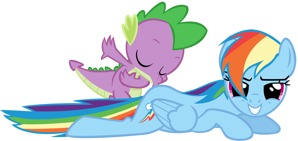 You Can Click Above To Reveal The Image Just This Once, - Spike X Rainbow Dash (1172x558)
