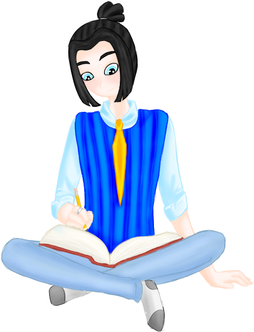 He Enjoys Doing Homework By Twilight Rose Wolf - Sitting (579x711)