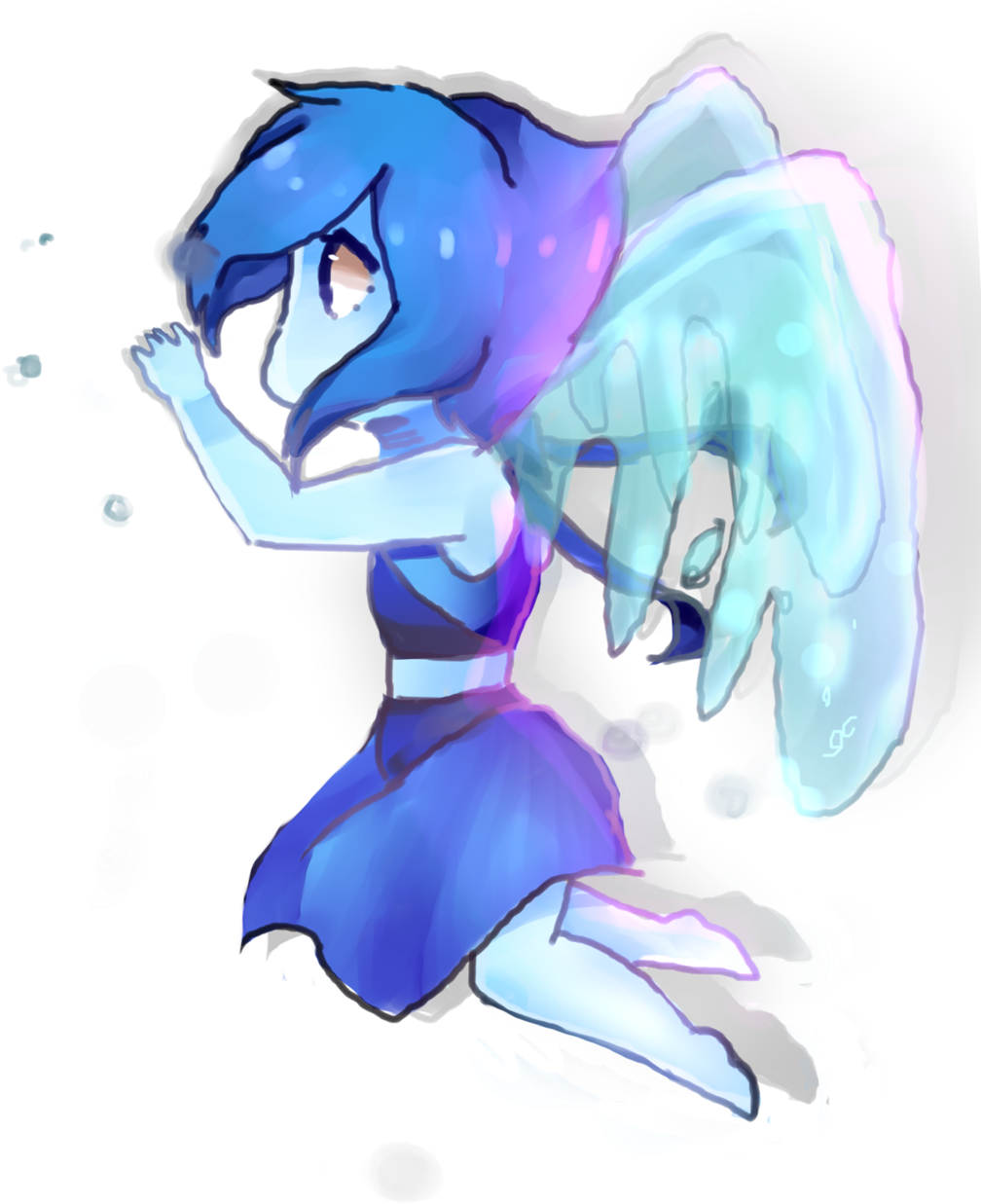 Lapis Lazuli Chibi Drawing Gemstone - Lapis Lazuli Steven Universe Png Chibi (1024x1331)