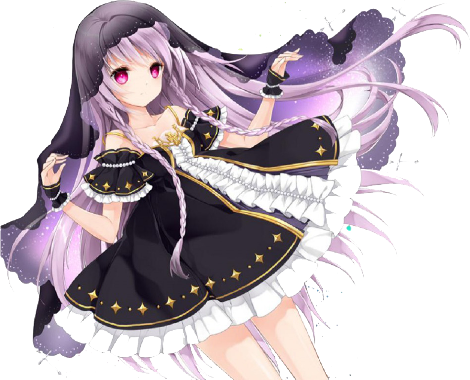 Anime Render 2 By Fearkubrick - Chica Anime Morado Png (1024x768)