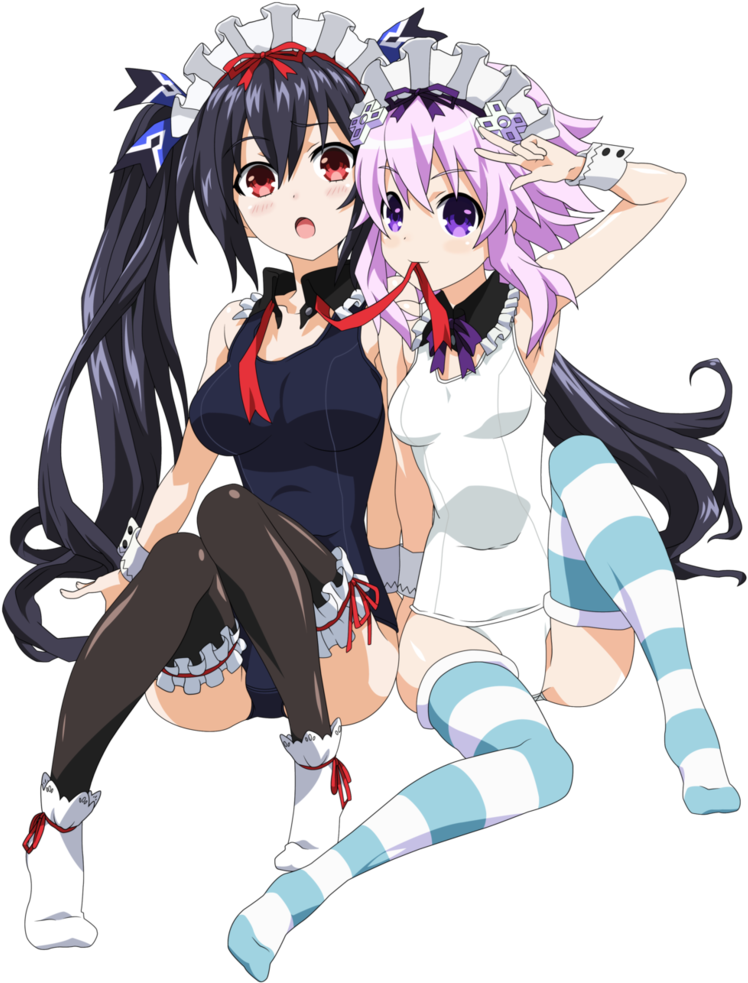 Anime Girls By Cascraft - Noire Hyperdimension Neptunia Vector (783x1019)