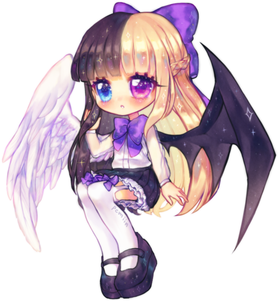 Sweet Darkness By Pemiin - Chibi (600x626)