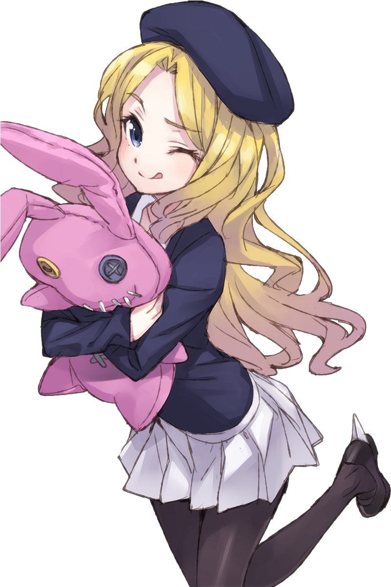 Anime Girl With Bunny Render By Natsi90 - Anime Girl With A Bunny (850x1200)