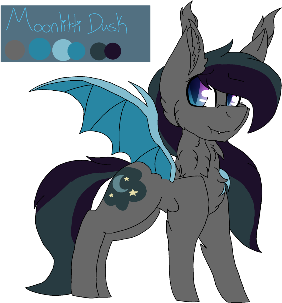 Brokensilence, Bat Pony, Bat Pony Oc, Fangs, Female, - Cartoon (1034x1024)