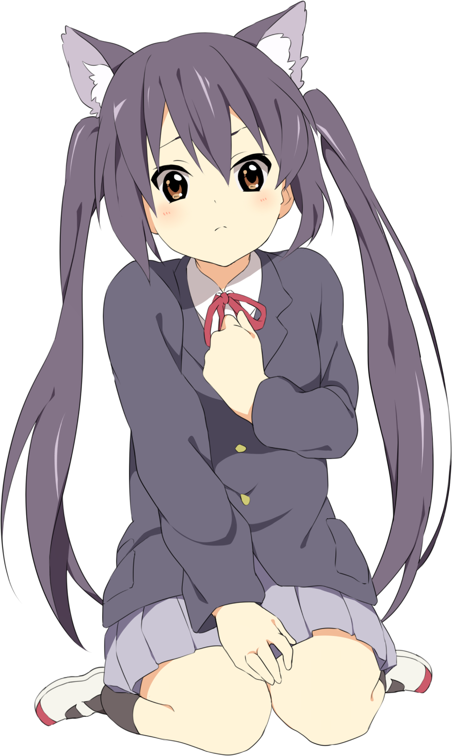 Youtube Catgirl Nyan Cat K-on Anime - Redbubble Azusa K-on Azunyan Unisex T-shirts (1200x1600)