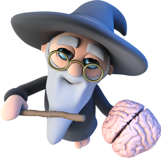 3d Funny Cartoon Wizard Magician Character Waving His - Stock Photography (550x540)