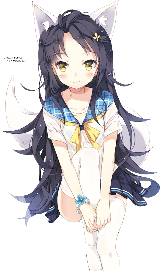 Anime Render 26 By Michelleurs - Cute Anime Neko Girls As Wolf (650x913)