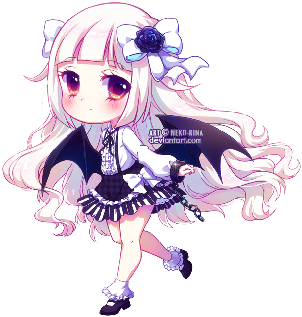 Kimono Aria Chibi By Lukiya - Speedpaint At With Valyriana By Neko Rina (700x700)