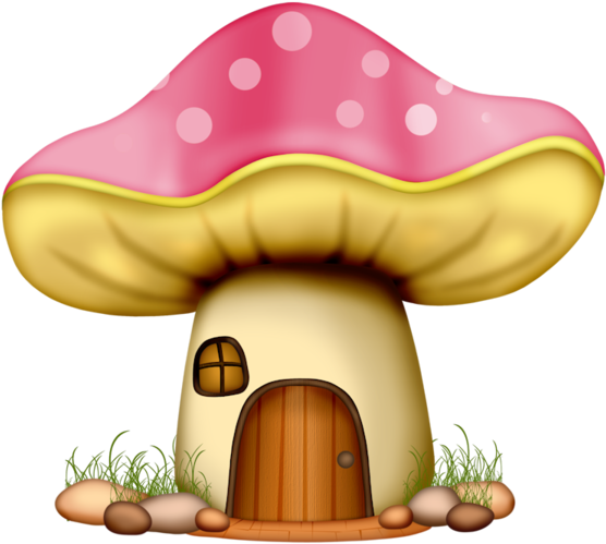 Common Mushroom Drawing Clip Art - Mushroom Fairy House Clipart (600x520)